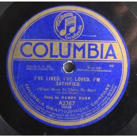 Columbia Graphophone Company 1919 Henry Burr Pop Tenor Solos 78 RPM Record - Picture 5 of 5